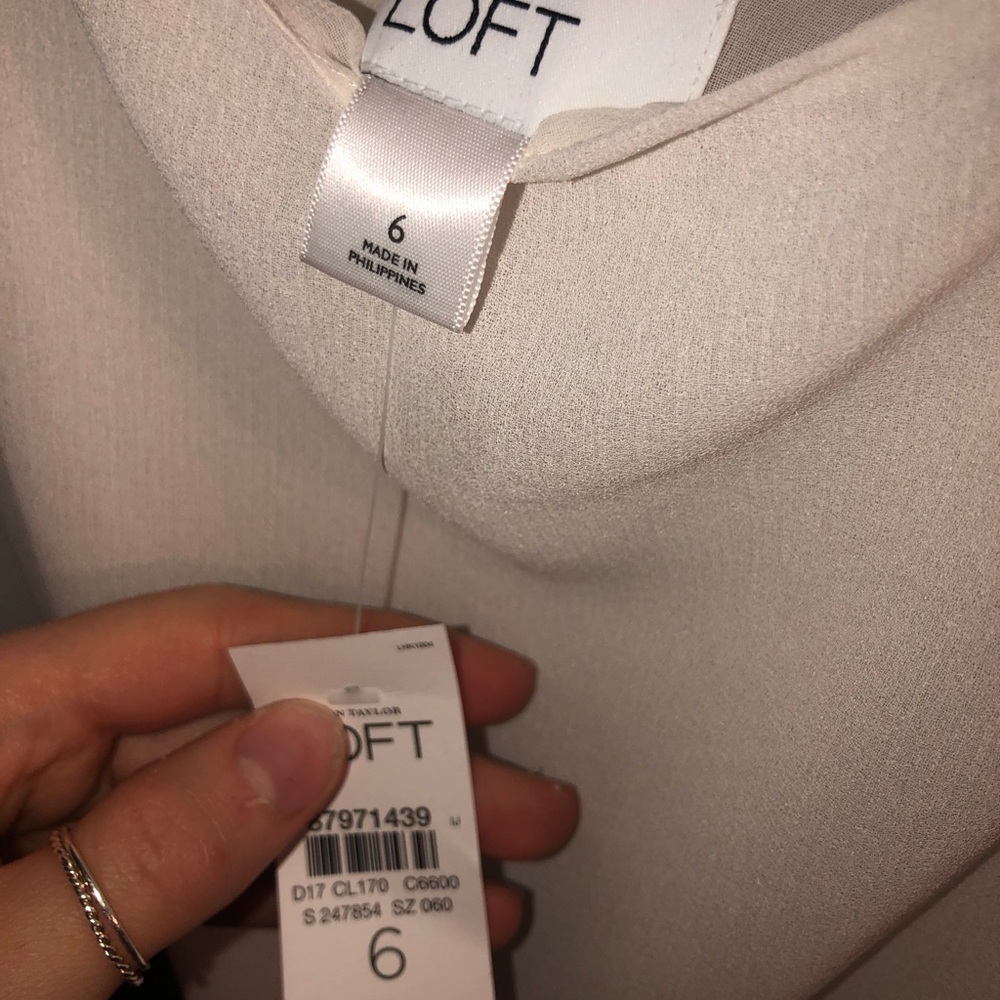 loft black and white dress
